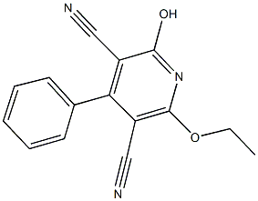 2-ethoxy-6-hydroxy-4-phenyl-3,5-pyridinedicarbonitrile Structure