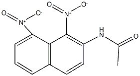 N-{1,8-bisnitro-2-naphthyl}acetamide 化学構造式