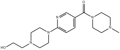 2-(4-{5-[(4-methyl-1-piperazinyl)carbonyl]-2-pyridinyl}-1-piperazinyl)ethanol,64614-63-7,结构式