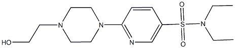 N,N-diethyl-6-[4-(2-hydroxyethyl)-1-piperazinyl]-3-pyridinesulfonamide Structure