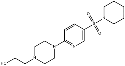 2-{4-[5-(1-piperidinylsulfonyl)-2-pyridinyl]-1-piperazinyl}ethanol 结构式