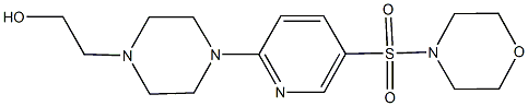 2-{4-[5-(4-morpholinylsulfonyl)-2-pyridinyl]-1-piperazinyl}ethanol,64614-72-8,结构式