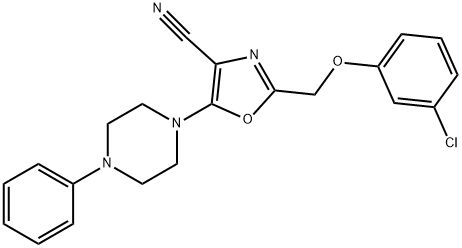 2-[(3-chlorophenoxy)methyl]-5-(4-phenyl-1-piperazinyl)-1,3-oxazole-4-carbonitrile|