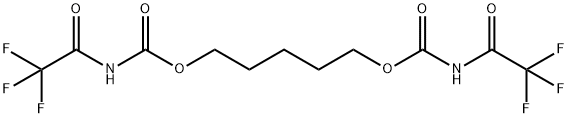5-({[(trifluoroacetyl)amino]carbonyl}oxy)pentyl trifluoroacetylcarbamate 化学構造式