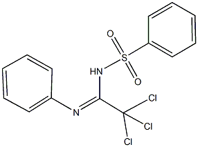 N-(2,2,2-trichloro-N-phenylethanimidoyl)benzenesulfonamide Struktur