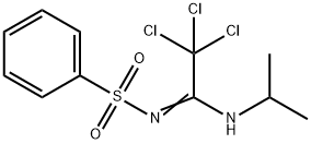 N-(2,2,2-trichloro-N-isopropylethanimidoyl)benzenesulfonamide 化学構造式