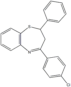 4-(4-chlorophenyl)-2-phenyl-2,3-dihydro-1,5-benzothiazepine Structure