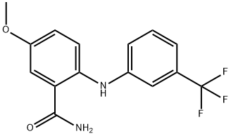 5-methoxy-2-[3-(trifluoromethyl)anilino]benzamide Structure