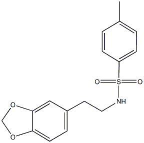 N-[2-(1,3-benzodioxol-5-yl)ethyl]-4-methylbenzenesulfonamide Structure