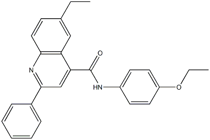 N-(4-ethoxyphenyl)-6-ethyl-2-phenyl-4-quinolinecarboxamide,649579-02-2,结构式