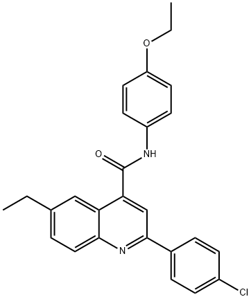 2-(4-chlorophenyl)-N-(4-ethoxyphenyl)-6-ethyl-4-quinolinecarboxamide|