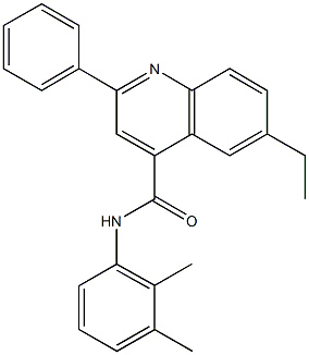 N-(2,3-dimethylphenyl)-6-ethyl-2-phenyl-4-quinolinecarboxamide Structure