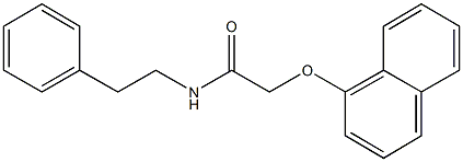 2-(1-naphthyloxy)-N-(2-phenylethyl)acetamide Struktur