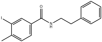 3-iodo-4-methyl-N-(2-phenylethyl)benzamide 化学構造式