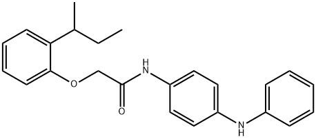 N-(4-anilinophenyl)-2-(2-sec-butylphenoxy)acetamide Struktur