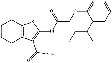 650572-90-0 2-{[(2-sec-butylphenoxy)acetyl]amino}-4,5,6,7-tetrahydro-1-benzothiophene-3-carboxamide