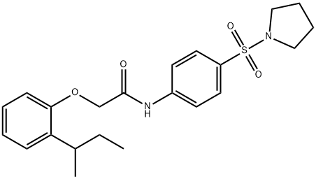 2-(2-sec-butylphenoxy)-N-[4-(1-pyrrolidinylsulfonyl)phenyl]acetamide|