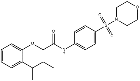 2-(2-sec-butylphenoxy)-N-[4-(4-morpholinylsulfonyl)phenyl]acetamide Structure