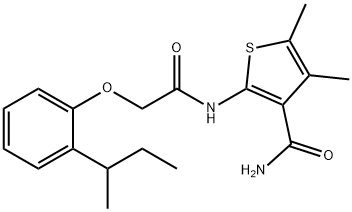 650573-02-7 2-{[(2-sec-butylphenoxy)acetyl]amino}-4,5-dimethyl-3-thiophenecarboxamide