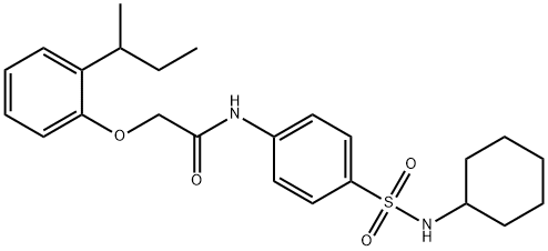 2-(2-sec-butylphenoxy)-N-{4-[(cyclohexylamino)sulfonyl]phenyl}acetamide Structure