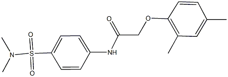 N-{4-[(dimethylamino)sulfonyl]phenyl}-2-(2,4-dimethylphenoxy)acetamide,650584-45-5,结构式