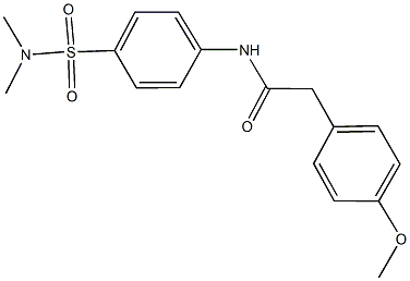 N-{4-[(dimethylamino)sulfonyl]phenyl}-2-(4-methoxyphenyl)acetamide Struktur