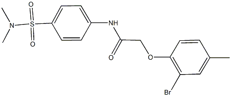 2-(2-bromo-4-methylphenoxy)-N-{4-[(dimethylamino)sulfonyl]phenyl}acetamide Structure