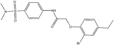 2-(2-bromo-4-ethylphenoxy)-N-{4-[(dimethylamino)sulfonyl]phenyl}acetamide Structure