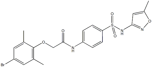 2-(4-bromo-2,6-dimethylphenoxy)-N-(4-{[(5-methyl-3-isoxazolyl)amino]sulfonyl}phenyl)acetamide,650588-67-3,结构式