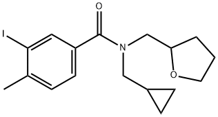 N-(cyclopropylmethyl)-3-iodo-4-methyl-N-(tetrahydro-2-furanylmethyl)benzamide|