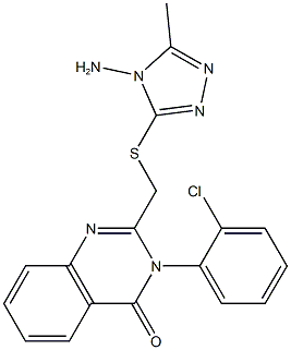 2-{[(4-amino-5-methyl-4H-1,2,4-triazol-3-yl)sulfanyl]methyl}-3-(2-chlorophenyl)-4(3H)-quinazolinone 结构式