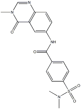 4-[(dimethylamino)sulfonyl]-N-(3-methyl-4-oxo-3,4-dihydro-6-quinazolinyl)benzamide Structure