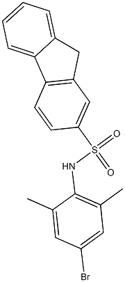 N-(4-bromo-2,6-dimethylphenyl)-9H-fluorene-2-sulfonamide 结构式
