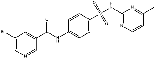 5-bromo-N-(4-{[(4-methyl-2-pyrimidinyl)amino]sulfonyl}phenyl)nicotinamide 结构式