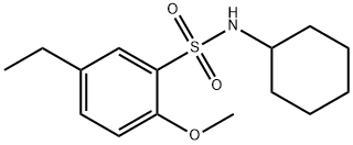 N-cyclohexyl-5-ethyl-2-methoxybenzenesulfonamide Struktur