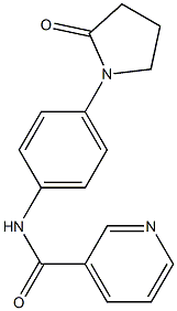 N-[4-(2-oxo-1-pyrrolidinyl)phenyl]nicotinamide 化学構造式