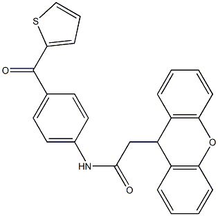 N-[4-(2-thienylcarbonyl)phenyl]-2-(9H-xanthen-9-yl)acetamide,650594-91-5,结构式