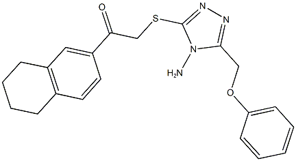 2-{[4-amino-5-(phenoxymethyl)-4H-1,2,4-triazol-3-yl]sulfanyl}-1-(5,6,7,8-tetrahydro-2-naphthalenyl)ethanone|