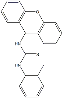 N-(2-methylphenyl)-N'-(9H-xanthen-9-yl)thiourea Structure