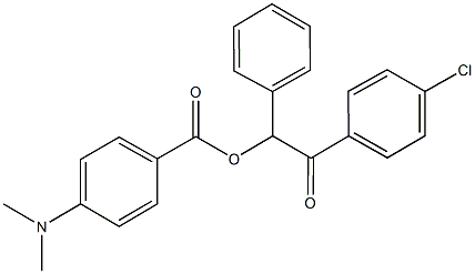2-(4-chlorophenyl)-2-oxo-1-phenylethyl 4-(dimethylamino)benzoate 结构式