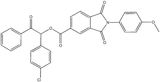 650595-70-3 1-(4-chlorophenyl)-2-oxo-2-phenylethyl 2-(4-methoxyphenyl)-1,3-dioxo-5-isoindolinecarboxylate