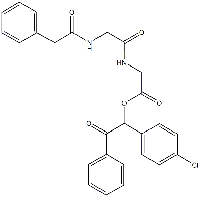 1-(4-chlorophenyl)-2-oxo-2-phenylethyl ({[(phenylacetyl)amino]acetyl}amino)acetate|