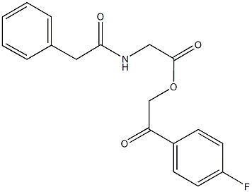 2-(4-fluorophenyl)-2-oxoethyl [(phenylacetyl)amino]acetate,650595-88-3,结构式