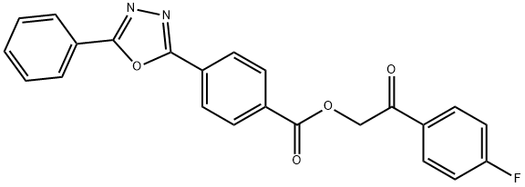 2-(4-fluorophenyl)-2-oxoethyl 4-(5-phenyl-1,3,4-oxadiazol-2-yl)benzoate Structure