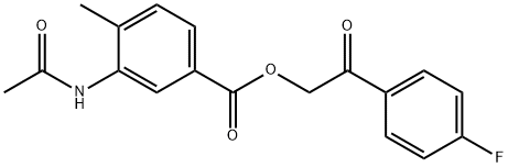 2-(4-fluorophenyl)-2-oxoethyl 3-(acetylamino)-4-methylbenzoate|