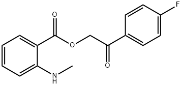 2-(4-fluorophenyl)-2-oxoethyl 2-(methylamino)benzoate Struktur