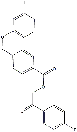 2-(4-fluorophenyl)-2-oxoethyl 4-[(3-methylphenoxy)methyl]benzoate 结构式