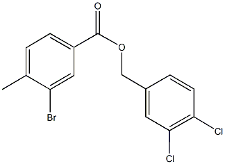 3,4-dichlorobenzyl 3-bromo-4-methylbenzoate Struktur