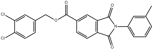 3,4-dichlorobenzyl 2-(3-methylphenyl)-1,3-dioxo-5-isoindolinecarboxylate Structure