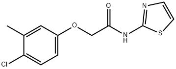2-(4-chloro-3-methylphenoxy)-N-(1,3-thiazol-2-yl)acetamide 结构式